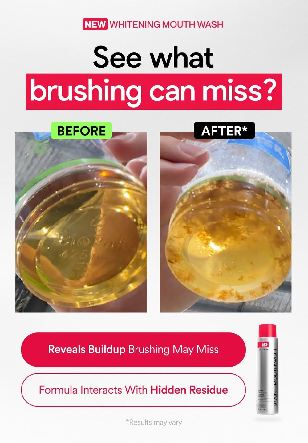 Stain Whitening Mouthwash for Fresh Breath and Whitening Care Daily Oral Rinse