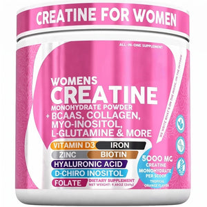Women's Creatine Monohydrate Powder with BCAAs, Collagen, Myo-Inositol, L-Glutamine, & More for Optimal Wellness & Beauty Support – Shelf Builder