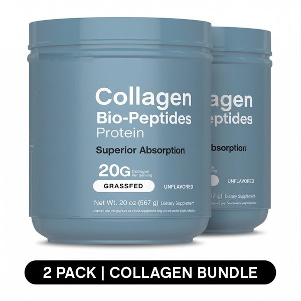Collagen Peptides Powder 20oz - Grassfed Protein Supplement - Advanced with 18 Essential Amino Acids