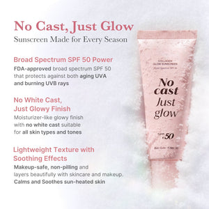 No Cast Just Glow Collagen Sunscreen SPF 50 – Hydrating UV Protection