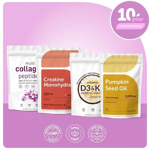 Multi Collagen Peptides Powder - Hydrolyzed Protein Peptides (Type I,II,III,V,X) with Hyaluronic Acid, Biotin & Vitamin C Unflavored