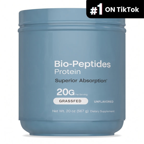 Collagen Peptides Powder 20oz - Grassfed Protein Supplement - Advanced with 18 Essential Amino Acids