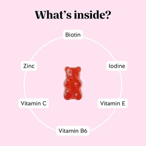 Biotin Gummies for Hair Growth, Skin & Nails – 5000 mcg Biotin + Vitamins C & E + Zinc - 30 Gummies - Vegan Wild Berry Flavor - 1 Month Supply