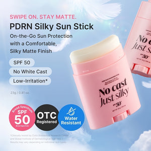PDRN Silky Sunscreen Stick | SPF 50 Airy & Pore-Blurring Finish | 0.81 oz.
