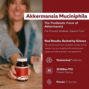 Akkermansia Probiotic – 30 Billion TFU – Max Strength, Clinically Validated Superior Pasteurized For
