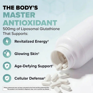 Liposomal Glutathione Capsules – Skin Glow, Immune & Detox Support (60 Count)