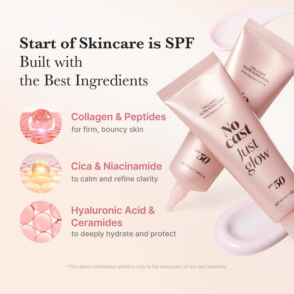No Cast Just Glow Collagen Sunscreen SPF 50 – Hydrating UV Protection