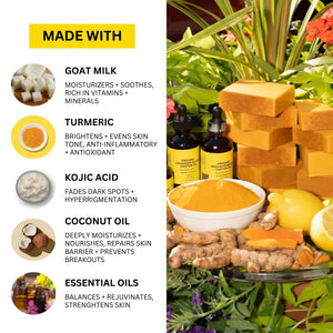 Turmeric & Kojic Acid Brightening Bar for Dark Spots and Glow