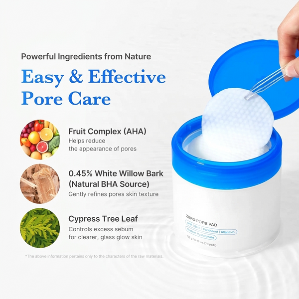 Zero Pore Pads (AHA + BHA) with Salicylic Acid for Pores & Texture
