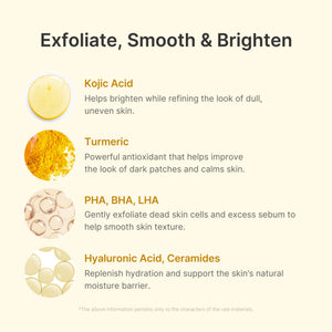 Kojic Acid Turmeric Peel Shot for Blackheads and Dull Skin