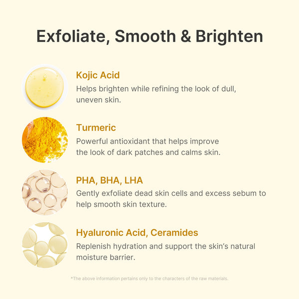 Kojic Acid Turmeric Peel Shot for Blackheads and Dull Skin