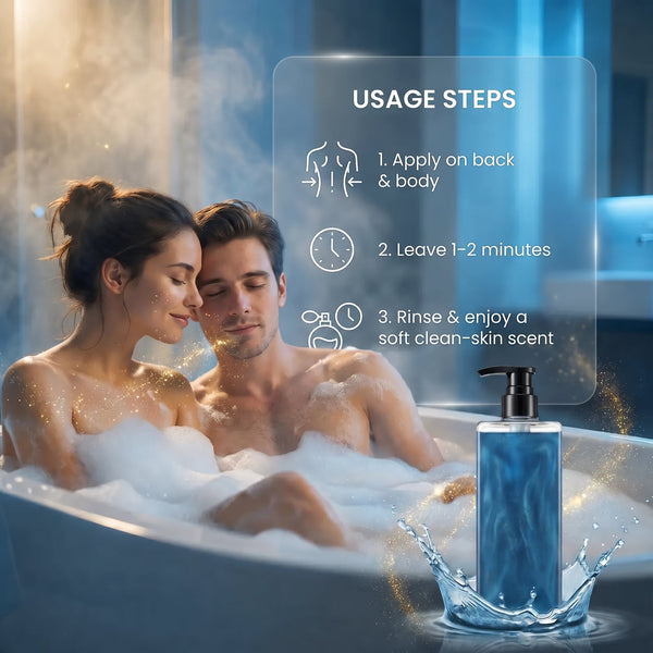 Aquablue Body Wash with Dual Acid & Probiotics for Blemish-Prone Skin
