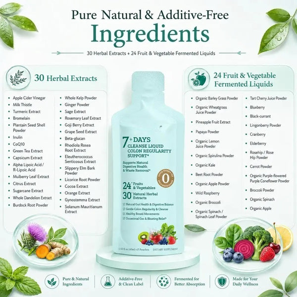 7-Day Sugar-Free Natural Liquid Digestion Supplement with Akkermansia Probiotics, Orange Extract - G