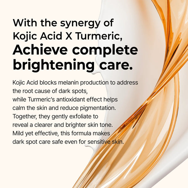 Kojic Acid Amber Face & Body Care Set with Turmeric for Dark Spots and Hyperpigmentation