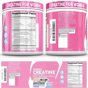 Women's Creatine Monohydrate Powder with BCAAs, Collagen, Myo-Inositol, L-Glutamine, & More for Optimal Wellness & Beauty Support – Shelf Builder