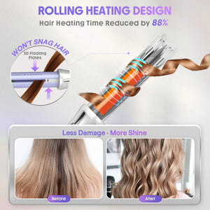 One Touch Airflow Styler Pro, Auto Rotating Curling Iron, 5 Temps