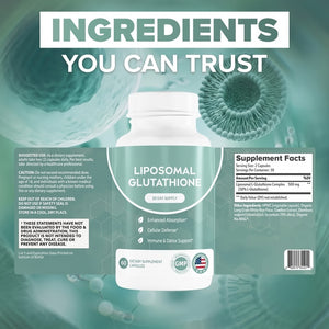 Liposomal Glutathione Capsules – Skin Glow, Immune & Detox Support (60 Count)
