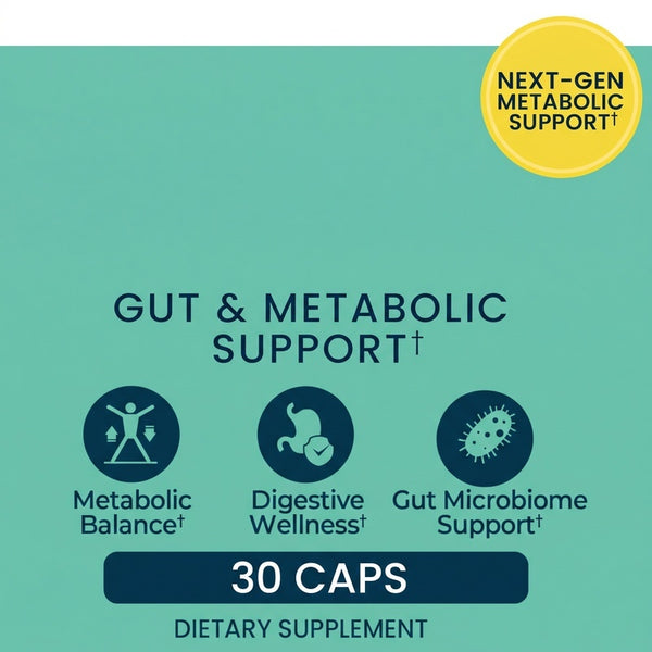 Gut & Metabolic Support | Probiotics Akkermansia & Bifidobacterium Breve | Riboflavin B2, Mangosteen