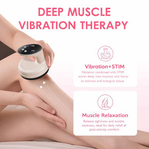 3 in 1 Electric Handheld Body Massager with Heat & Vibration
