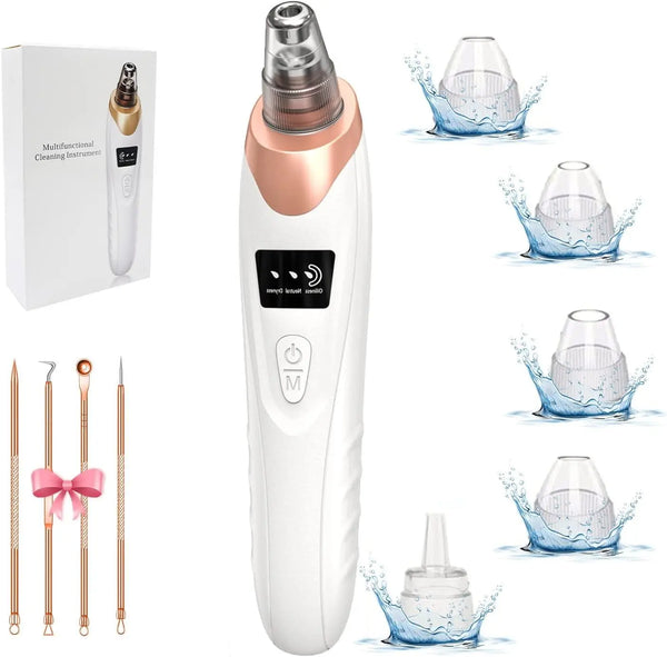 Blackhead Remover Pore Vacuum, USB Rechargeable, 3 Suction Levels