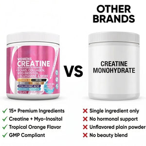 Women's Creatine Monohydrate Powder with BCAAs, Collagen, Myo-Inositol, L-Glutamine, & More for Optimal Wellness & Beauty Support – Shelf Builder