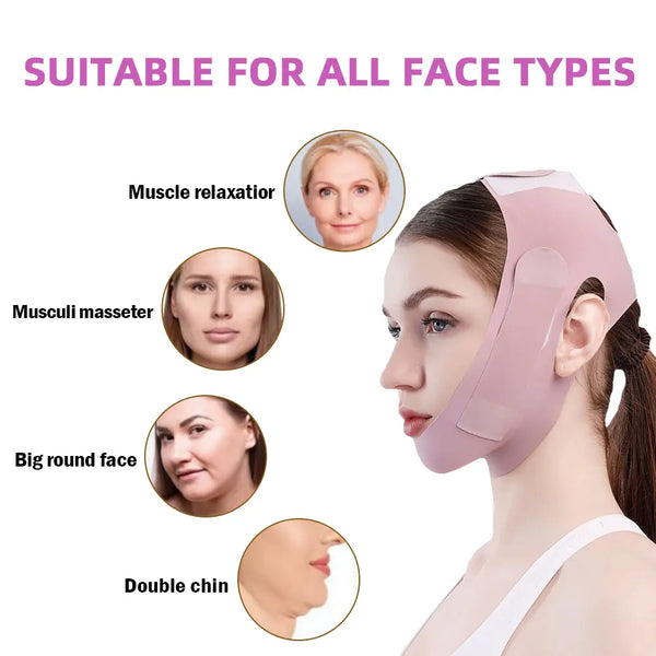 Graphene V-Line Mask, Chin Up Face Lifting Strap for Jawline