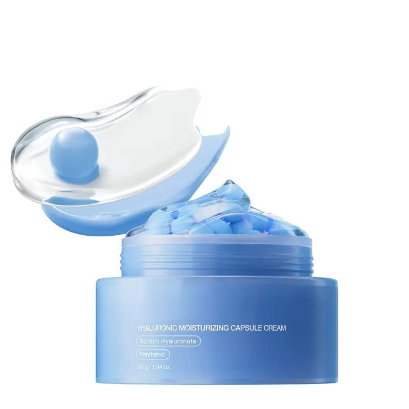 Hyaluronic Acid Capsule Cream Face Moisturizer for Hydration and Dewy Skin
