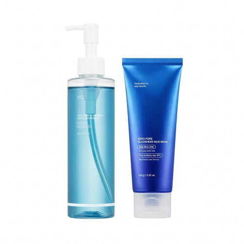 SET | Deep Pore Cleansing, Gentle Exfoliating Foam Cleanser, Mud Clay Mask | Excess Sebum, Look of Blackhead Care, Korean Skincare