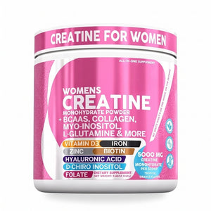 Women's Creatine Monohydrate Powder with BCAAs, Collagen, Myo-Inositol, L-Glutamine, & More for Optimal Wellness & Beauty Support – Shelf Builder