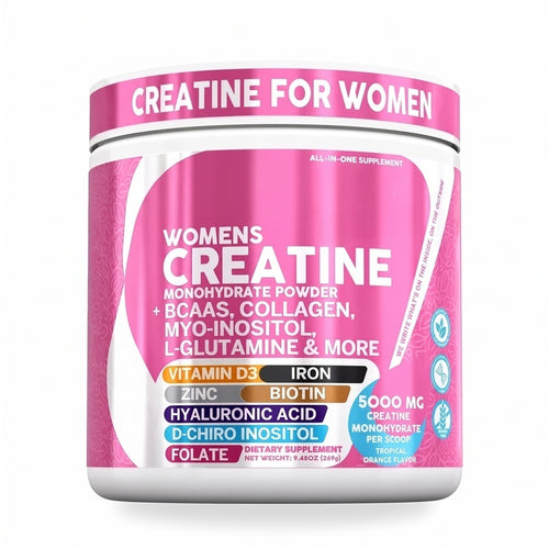 Women's Creatine Monohydrate Powder with BCAAs, Collagen, Myo-Inositol, L-Glutamine, & More for Optimal Wellness & Beauty Support – Shelf Builder