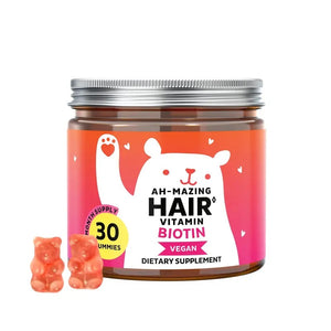 Biotin Gummies for Hair Growth, Skin & Nails – 5000 mcg Biotin + Vitamins C & E + Zinc - 30 Gummies - Vegan Wild Berry Flavor - 1 Month Supply