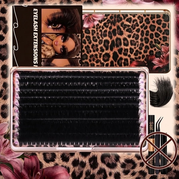 280Pcs Thick Lash Clusters 260D Dramatic Lash Clusters 14 24mm Mega Volume Cluster Eyelash Extensions D Curl Fluff Individual Lash Clusters with Soft Thin Band Professional Salon Lash Extensions Look Ultra Dense & Long Extensions Empress Look