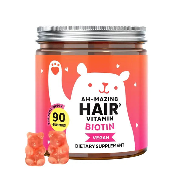Biotin Gummies for Hair Growth, Skin & Nails – 5000 mcg Biotin + Vitamins C & E + Zinc - 30 Gummies - Vegan Wild Berry Flavor - 1 Month Supply