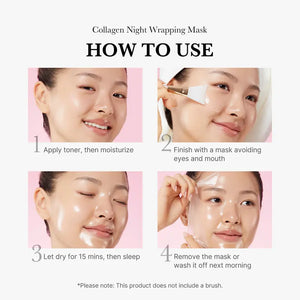 Collagen Night Wrapping Mask for Wrinkles, Firming & Hydration