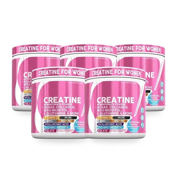 Women's Creatine Monohydrate Powder with BCAAs, Collagen, Myo-Inositol, L-Glutamine, & More for Optimal Wellness & Beauty Support – Shelf Builder