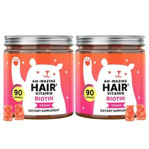 Biotin Gummies for Hair Growth, Skin & Nails – 5000 mcg Biotin + Vitamins C & E + Zinc - 30 Gummies - Vegan Wild Berry Flavor - 1 Month Supply