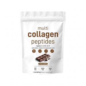 Multi Collagen Peptides Powder - Hydrolyzed Protein Peptides (Type I,II,III,V,X) with Hyaluronic Acid, Biotin & Vitamin C Unflavored