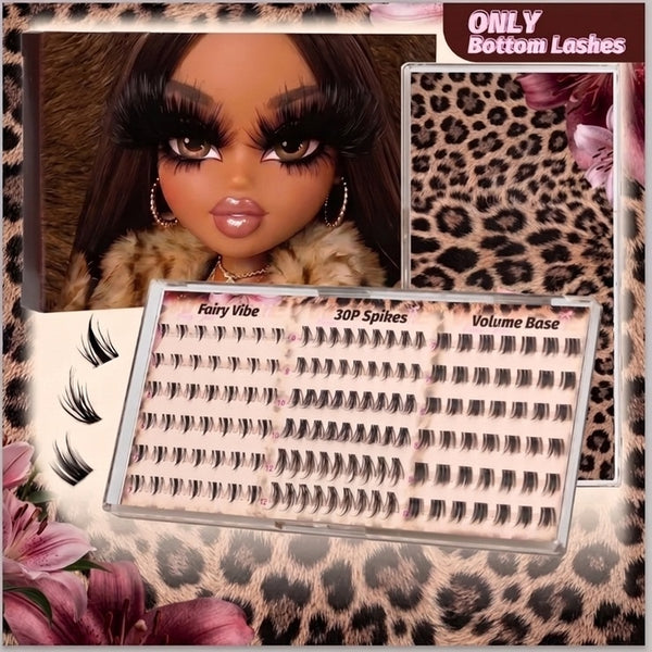 280Pcs Thick Lash Clusters 260D Dramatic Lash Clusters 14 24mm Mega Volume Cluster Eyelash Extensions D Curl Fluff Individual Lash Clusters with Soft Thin Band Professional Salon Lash Extensions Look Ultra Dense & Long Extensions Empress Look