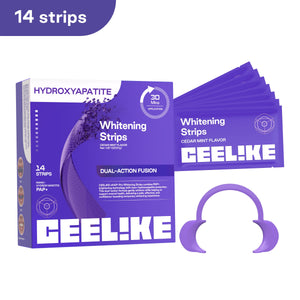 CEELIKE nHAP-Pro Whitening Strips with Nano-Hydroxyapatite Dual-Action Brightening Care