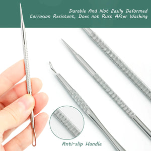 15pcs Blackhead Remover & Pore Extractor Kit, Stainless Steel