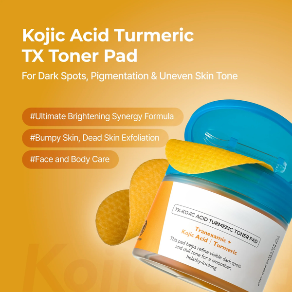 Kojic Acid Amber Face & Body Care Set with Turmeric for Dark Spots and Hyperpigmentation