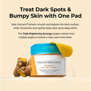 Kojic Acid Amber Face & Body Care Set with Turmeric for Dark Spots and Hyperpigmentation
