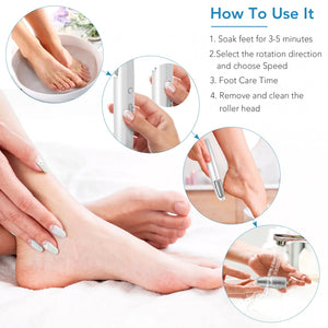 Electric Feet Callus Remover, Portable Foot File, Waterproof