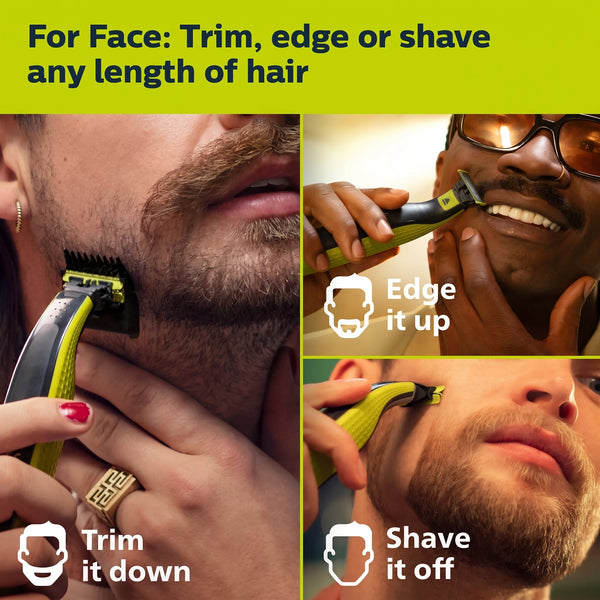 360 Face Electric Trimmer and Shaver, Stainless Steel, Wet & Dry