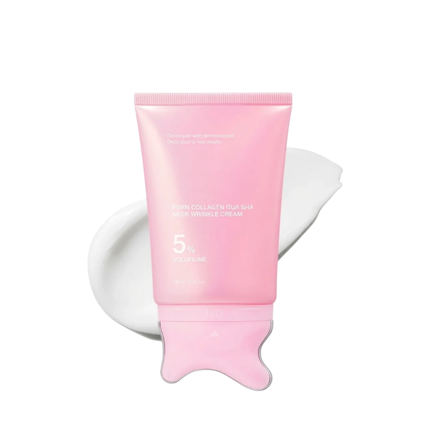 PDRN Collagen Gua Sha Neck Wrinkle Cream for Wrinkles, Firming & Fine Lines