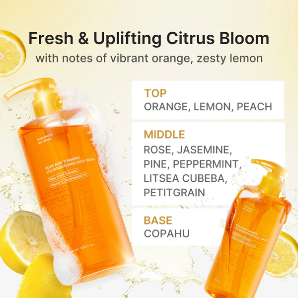 Kojic Acid Turmeric Brightening Body Wash for Uneven Skin Tone