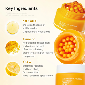 Kojic Acid Turmeric Vita Capsule Cream for Dark Spots and Glow