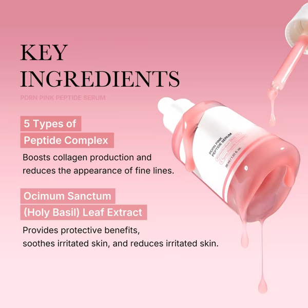 PDRN Pink Peptide Serum with Salmon PDRN for Glass Skin and Glow