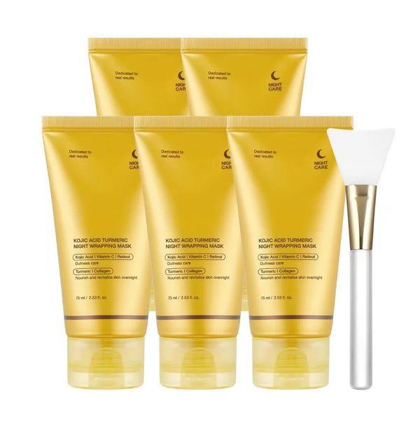 Kojic Acid & Turmeric Overnight Peel-Off Mask featuring Vitamin C & Retinol
