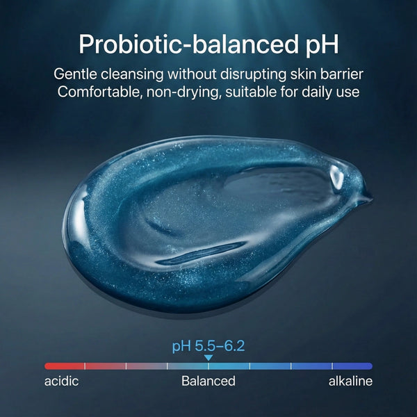 Aquablue Body Wash with Dual Acid & Probiotics for Blemish-Prone Skin
